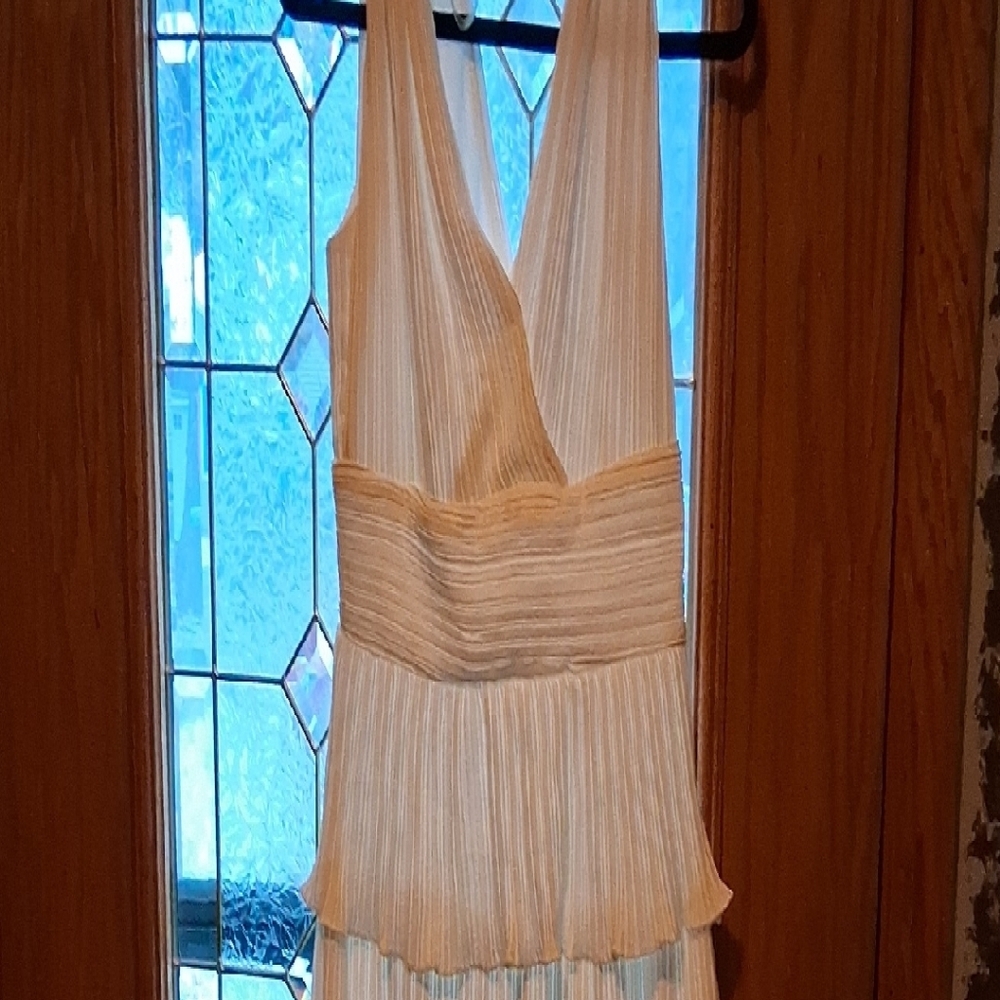 Chic Cream Sleeveless Mini Dress
